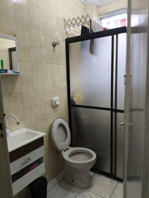 Flat with the sea view Apartment Praia Grande  Bagian luar foto