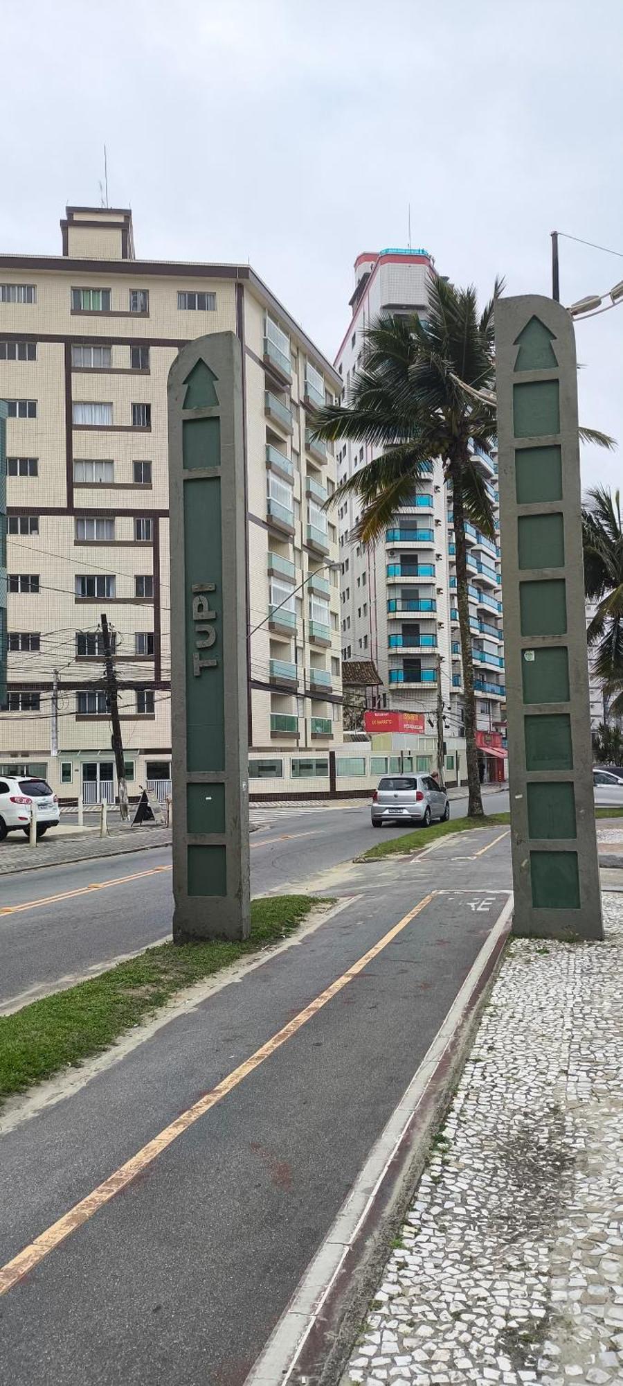 Flat with the sea view Apartment Praia Grande  Bagian luar foto